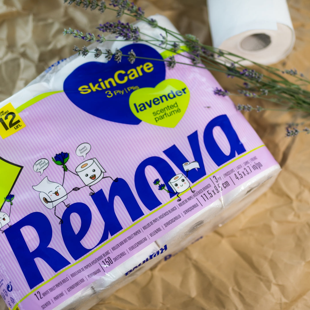RENOVA SKINCARE TOILET PAPER 12 ROLL - LAVENDER (3PLY)