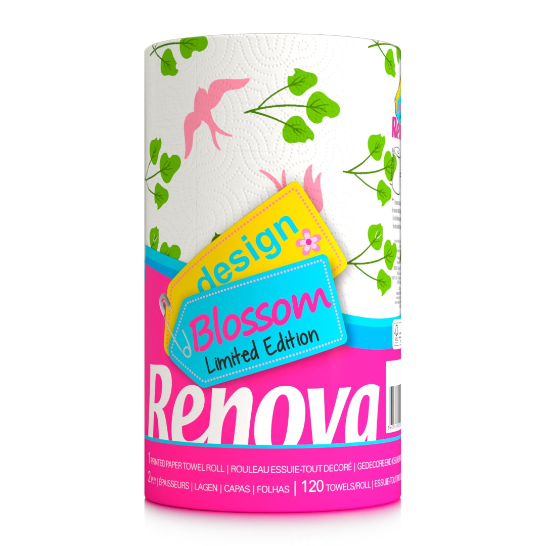 RENOVA DESIGN KITCHEN TOWEL JUMBO ROLL BLOSSOM EDITION