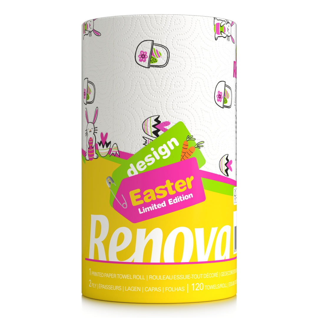 RENOVA DESIGN KITCHEN TOWEL JUMBO ROLL EASTER EDITION