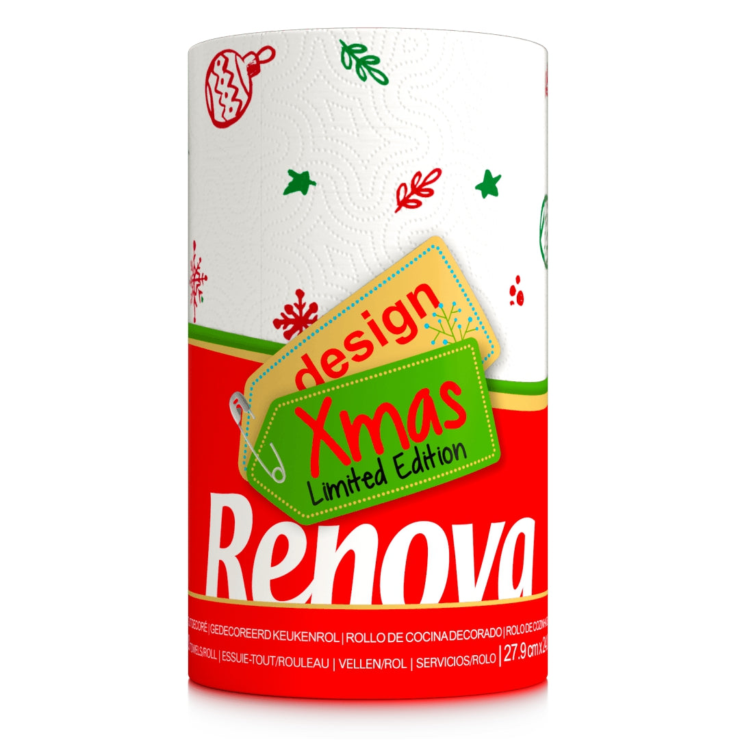 RENOVA DESIGN KITCHEN TOWEL JUMBO ROLL XMAS EDITION