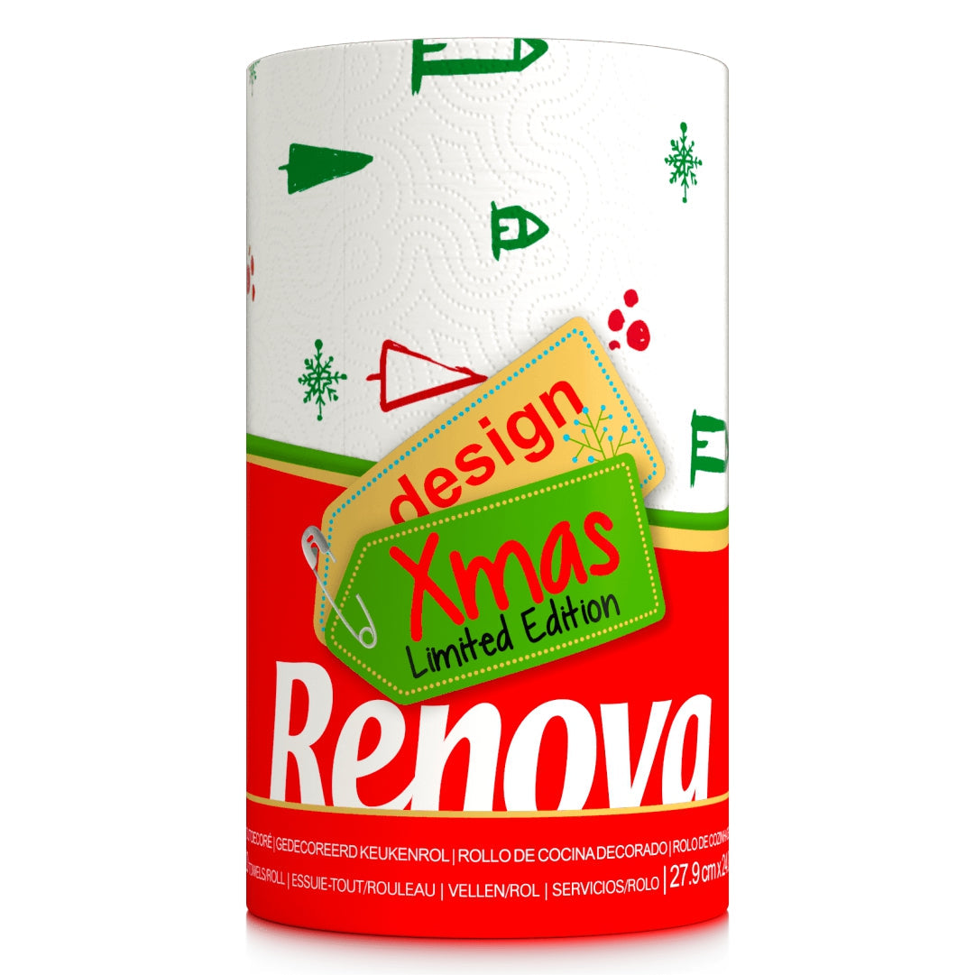 RENOVA DESIGN KITCHEN TOWEL JUMBO ROLL XMAS EDITION