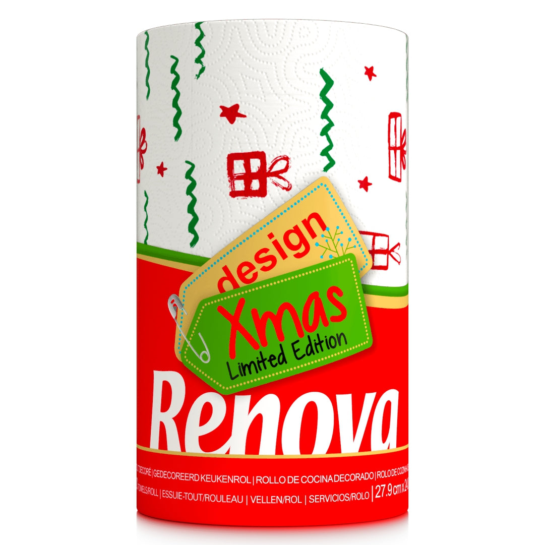 RENOVA DESIGN KITCHEN TOWEL JUMBO ROLL XMAS EDITION