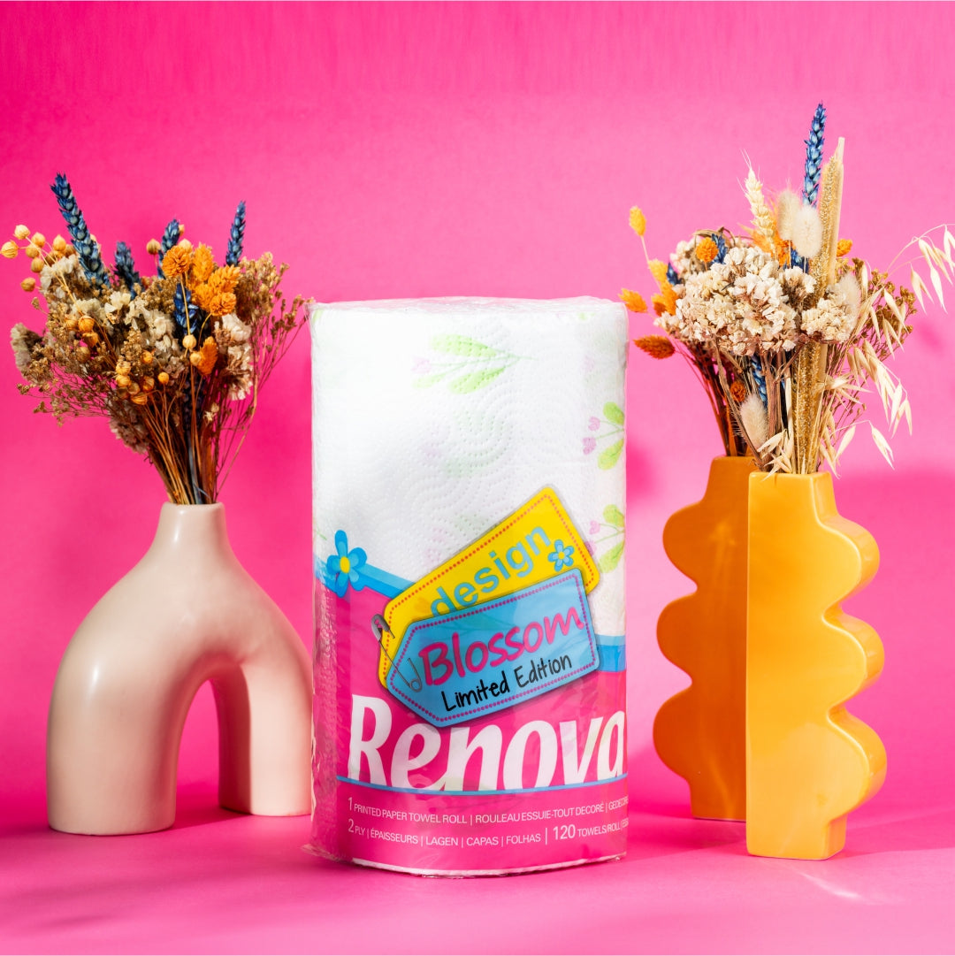 RENOVA DESIGN KITCHEN TOWEL JUMBO ROLL BLOSSOM EDITION