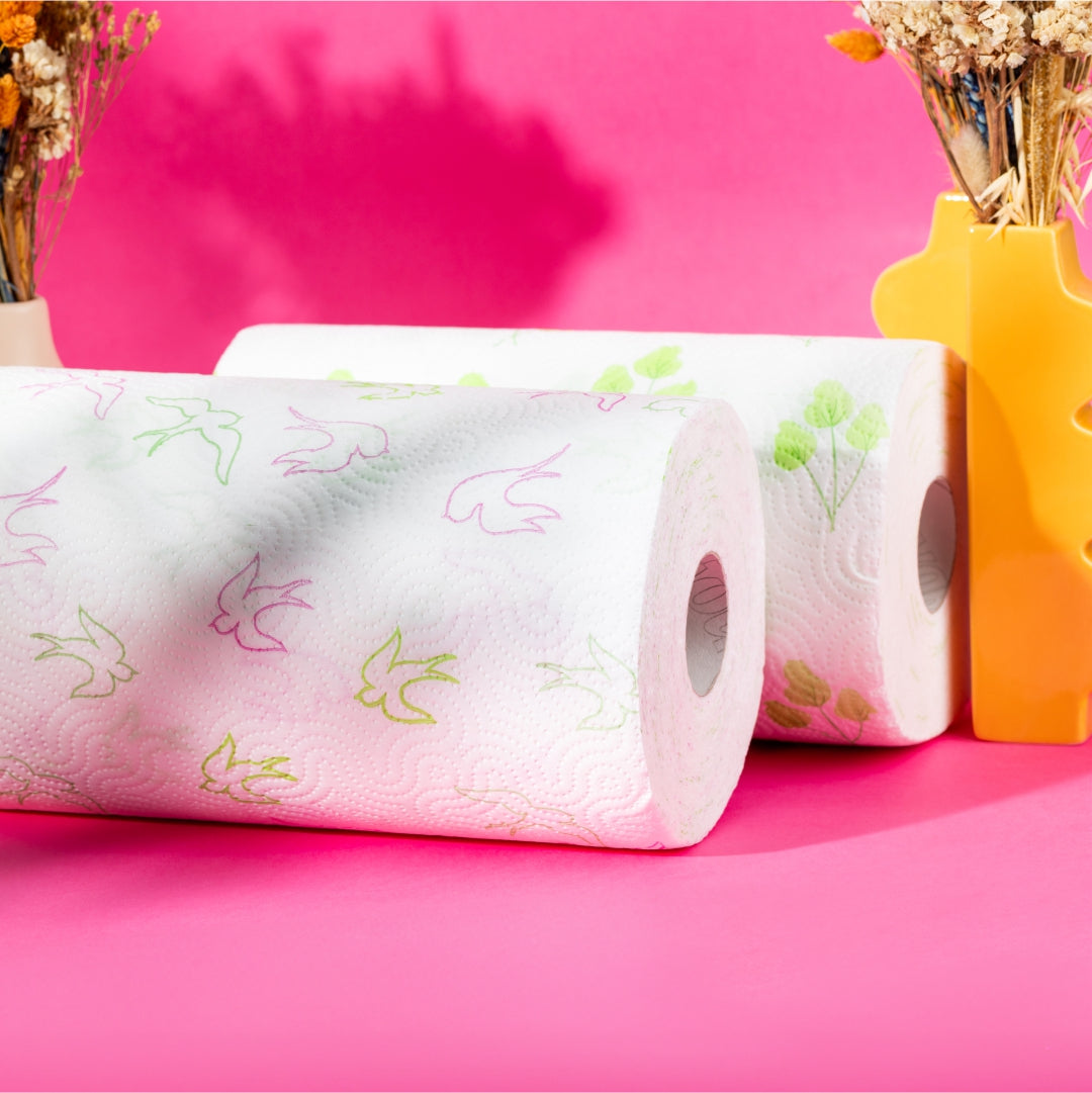 RENOVA DESIGN KITCHEN TOWEL JUMBO ROLL BLOSSOM EDITION