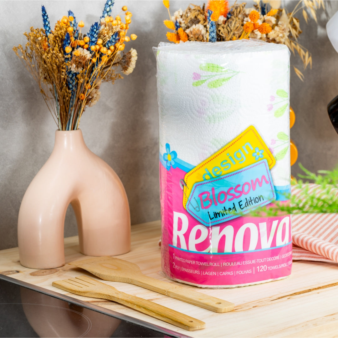 RENOVA DESIGN KITCHEN TOWEL JUMBO ROLL BLOSSOM EDITION