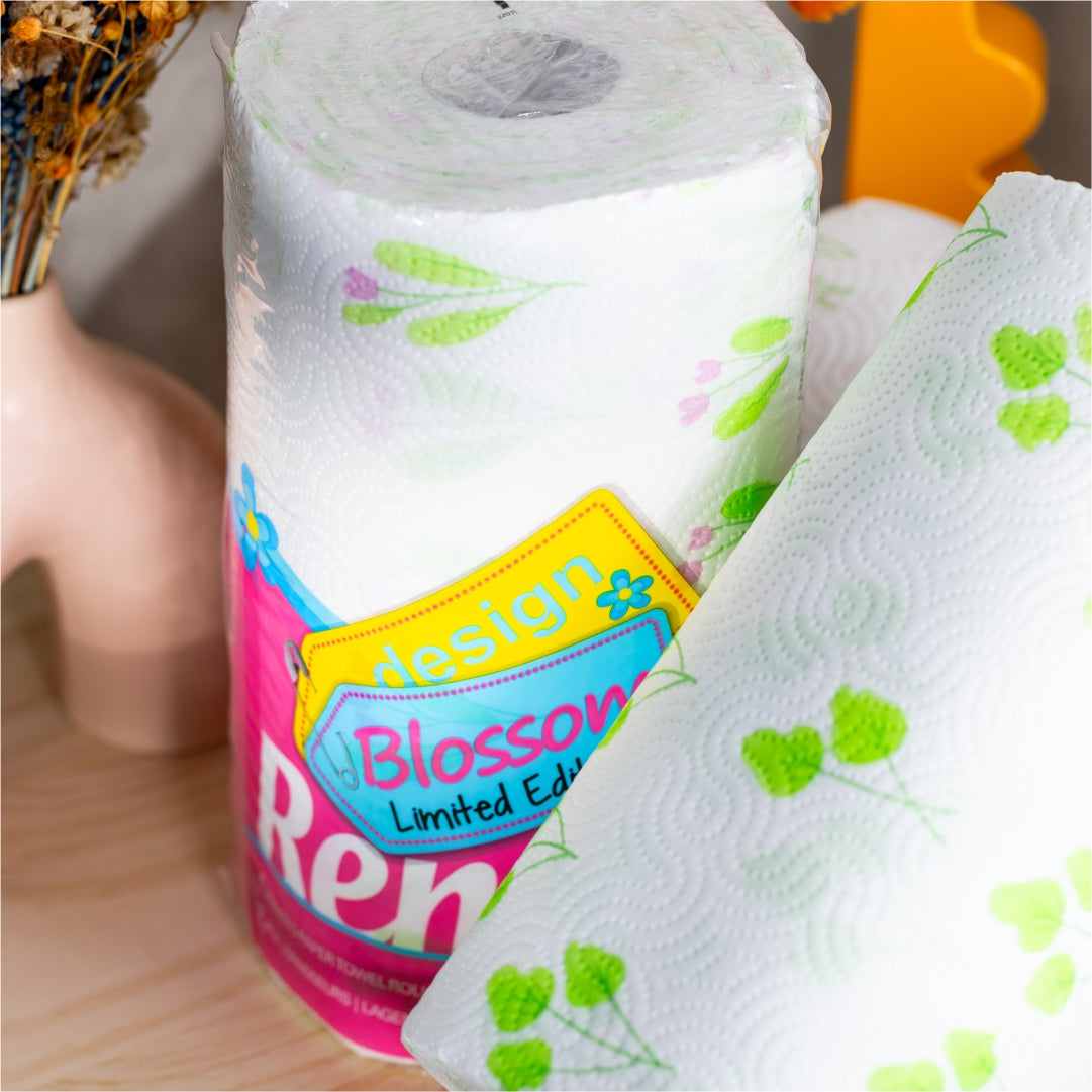 RENOVA DESIGN KITCHEN TOWEL JUMBO ROLL BLOSSOM EDITION