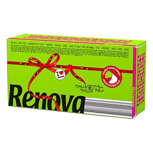 RENOVA RED LABEL FACIAL TISSUE BOX GREEN