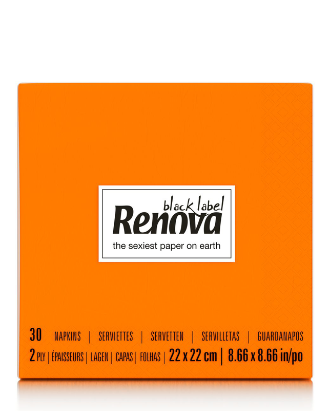 RENOVA COCKTAIL NAPKINS ORANGE