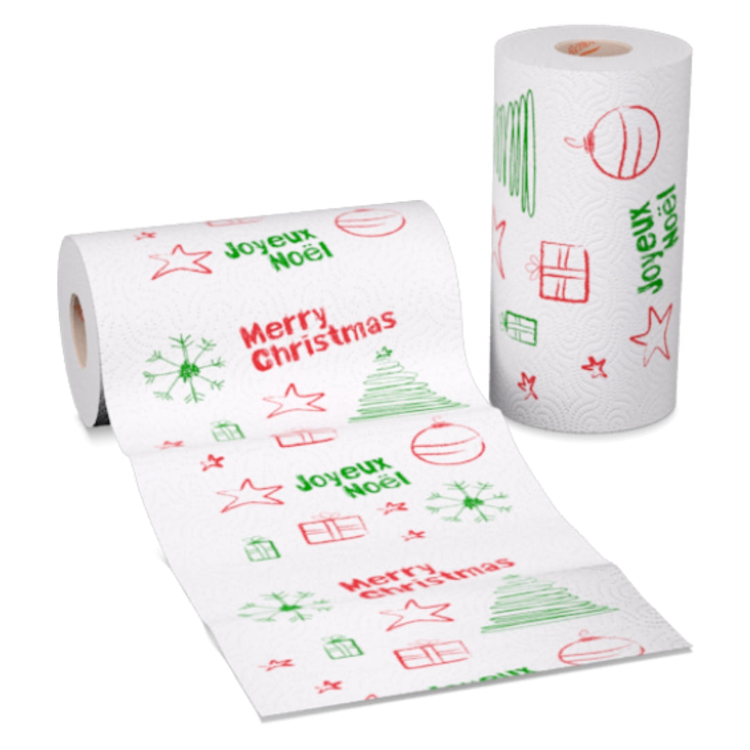 RENOVA KITCHEN TOWEL MAXI ABSORPTION XXL 2 ROLLS XMAS EDITION
