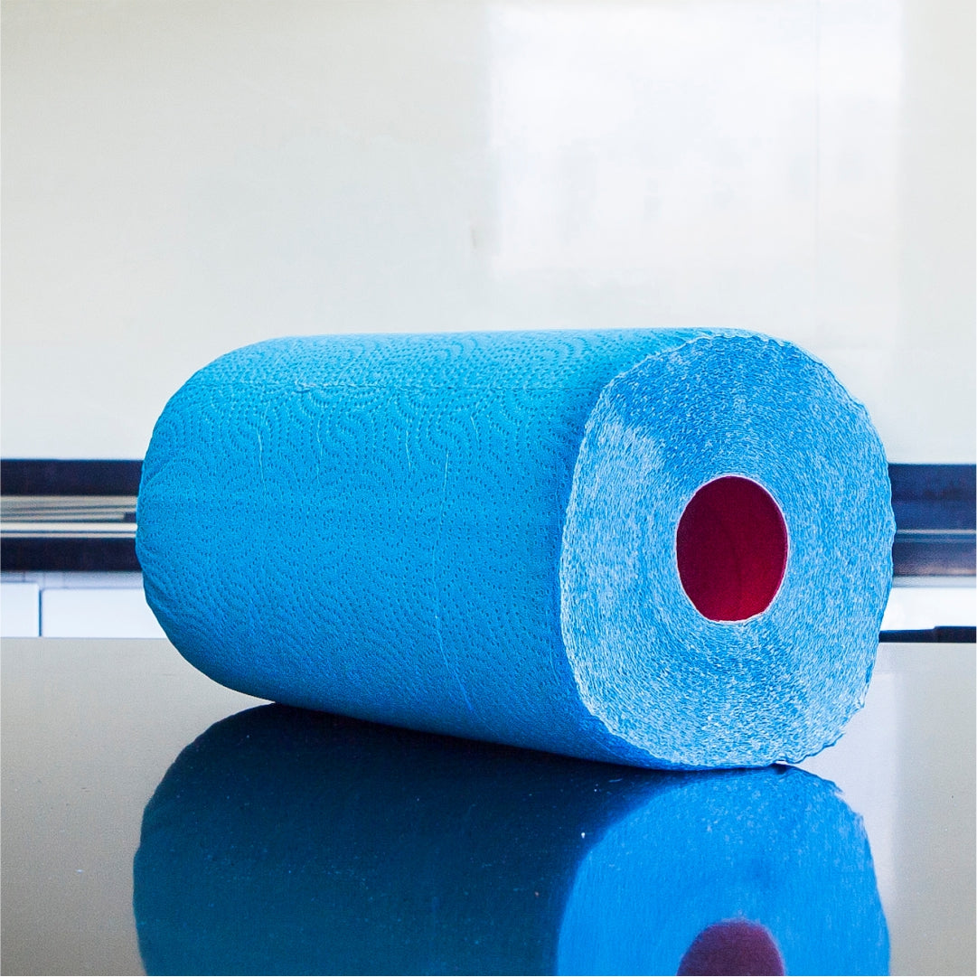 RENOVA RED LABEL KITCHEN TOWEL JUMBO ROLL BLUE