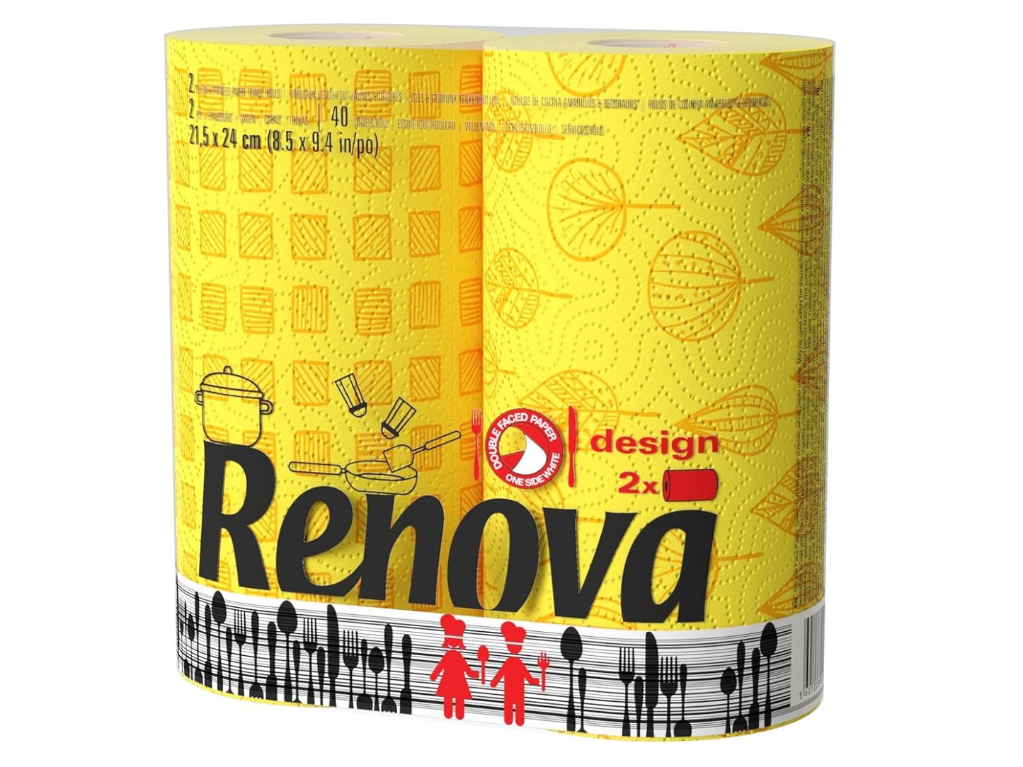 RENOVA DESIGN COLOR KITCHEN TOWEL 2 ROLLS
