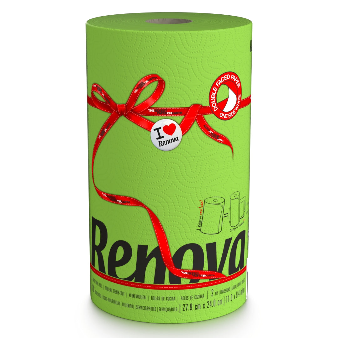 RENOVA RED LABEL KITCHEN TOWEL JUMBO ROLL GREEN