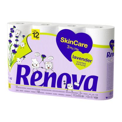 RENOVA SKINCARE TOILET PAPER 12 ROLL - LAVENDER (3PLY)