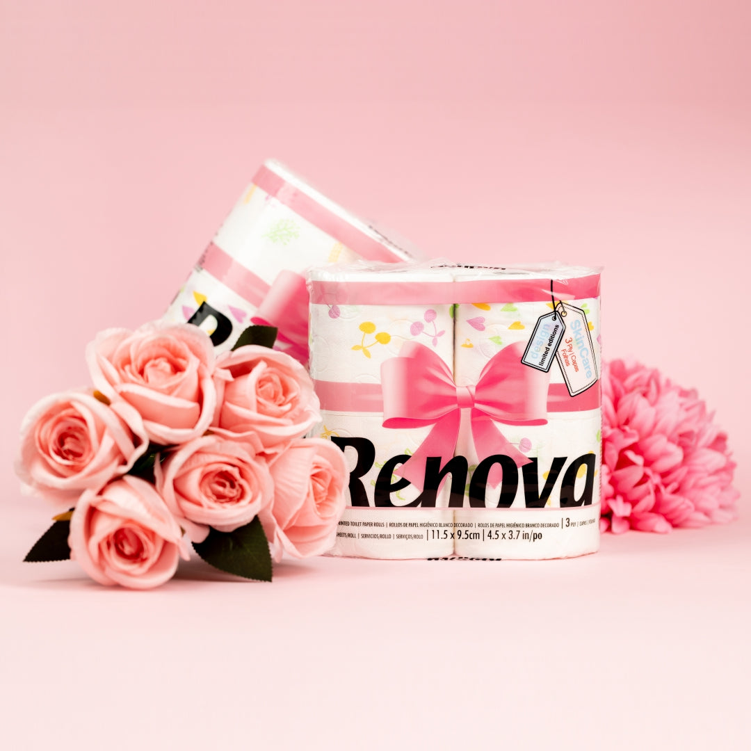 RENOVA TOILET PAPER DESIGN 4 ROLL - SPRING EDITION