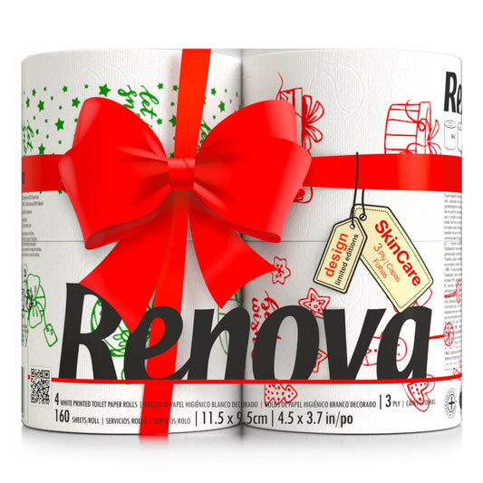 RENOVA TOILET PAPER DESIGN 4 ROLL - XMAS EDITION