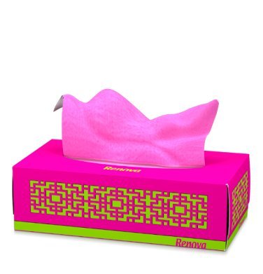 RENOVA RED LABEL FACIAL TISSUE BOX FUSCIA