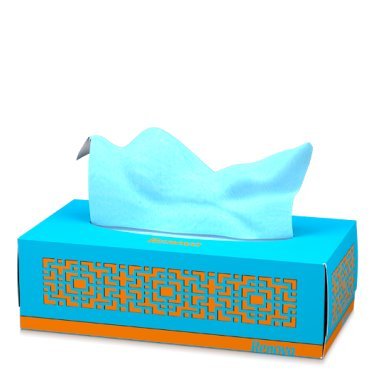 RENOVA RED LABEL FACIAL TISSUE BOX BLUE