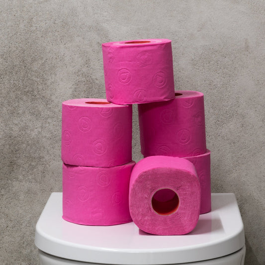 RENOVA RED LABEL TOILET PAPER 6 ROLLS - FUSCIA (3PLY)