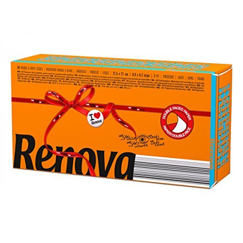 RENOVA RED LABEL FACIAL TISSUE BOX ORANGE