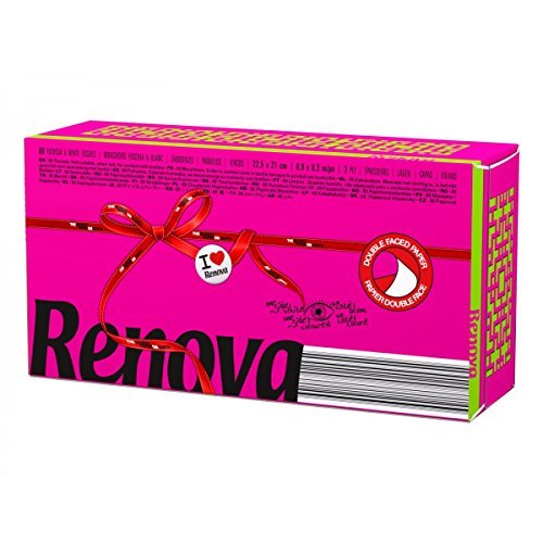 RENOVA RED LABEL FACIAL TISSUE BOX FUSCIA