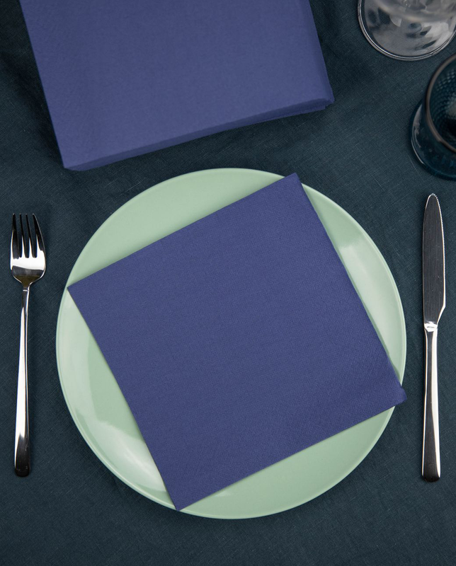 RENOVA GOLD LABEL TABLE NAPKINS BLUE