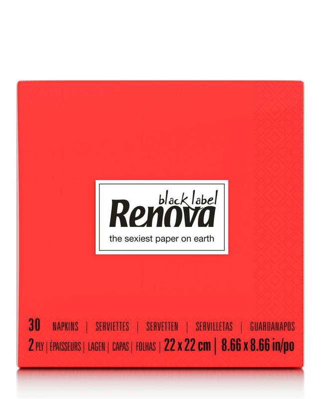 RENOVA COCKTAIL NAPKINS RED