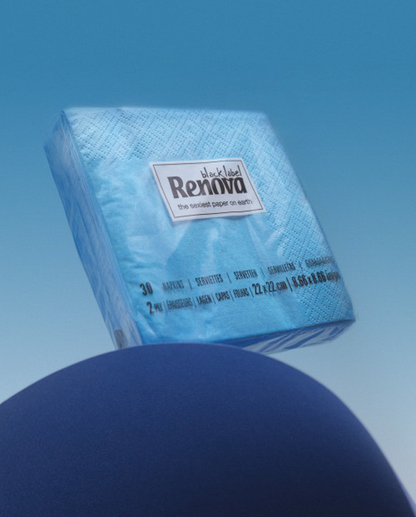 RENOVA COCKTAIL NAPKINS BLUE