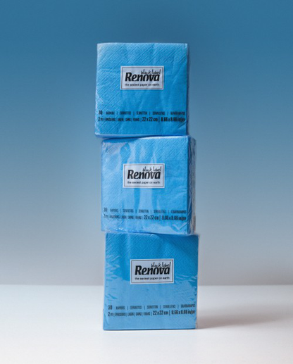 RENOVA COCKTAIL NAPKINS BLUE