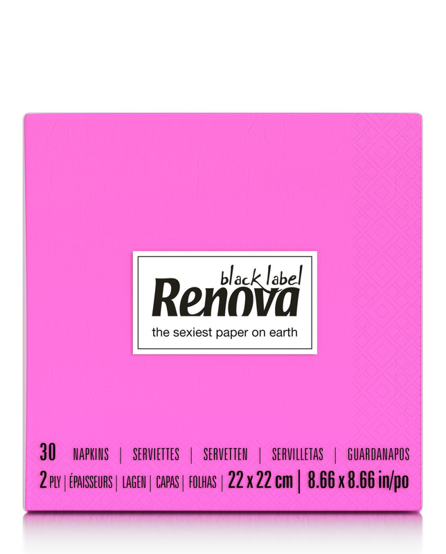 RENOVA COCKTAIL NAPKINS FUSCIA