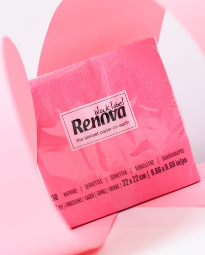 RENOVA COCKTAIL NAPKINS FUSCIA