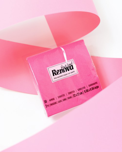 RENOVA COCKTAIL NAPKINS FUSCIA