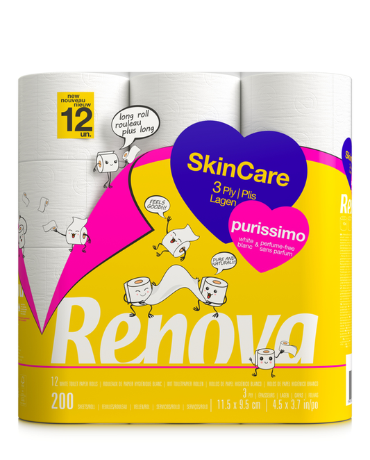 RENOVA SKINCARE TOILET PAPER PURISSIMO 12 ROLL(3PLY)