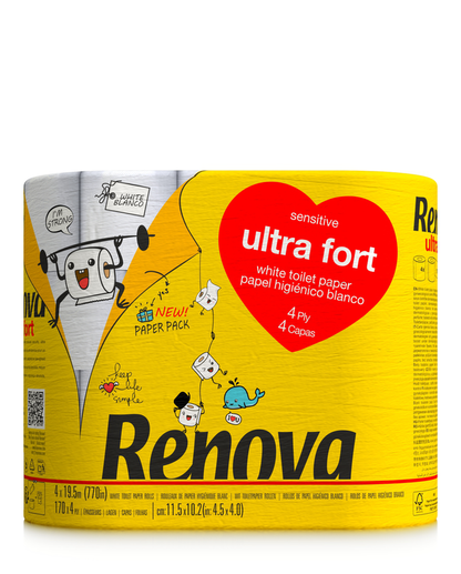 TOILET PAPER ULTRA FORT 4 ROLLS - PAPER IN PAPER PACK