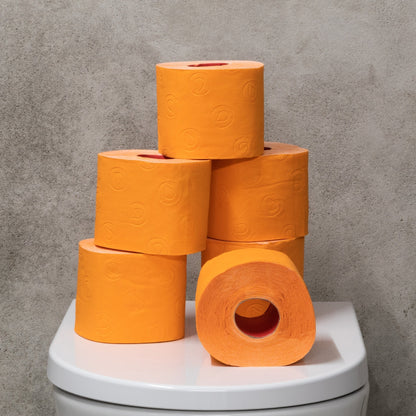 RENOVA RED LABEL TOILET PAPER 6 ROLLS - ORANGE (3PLY)