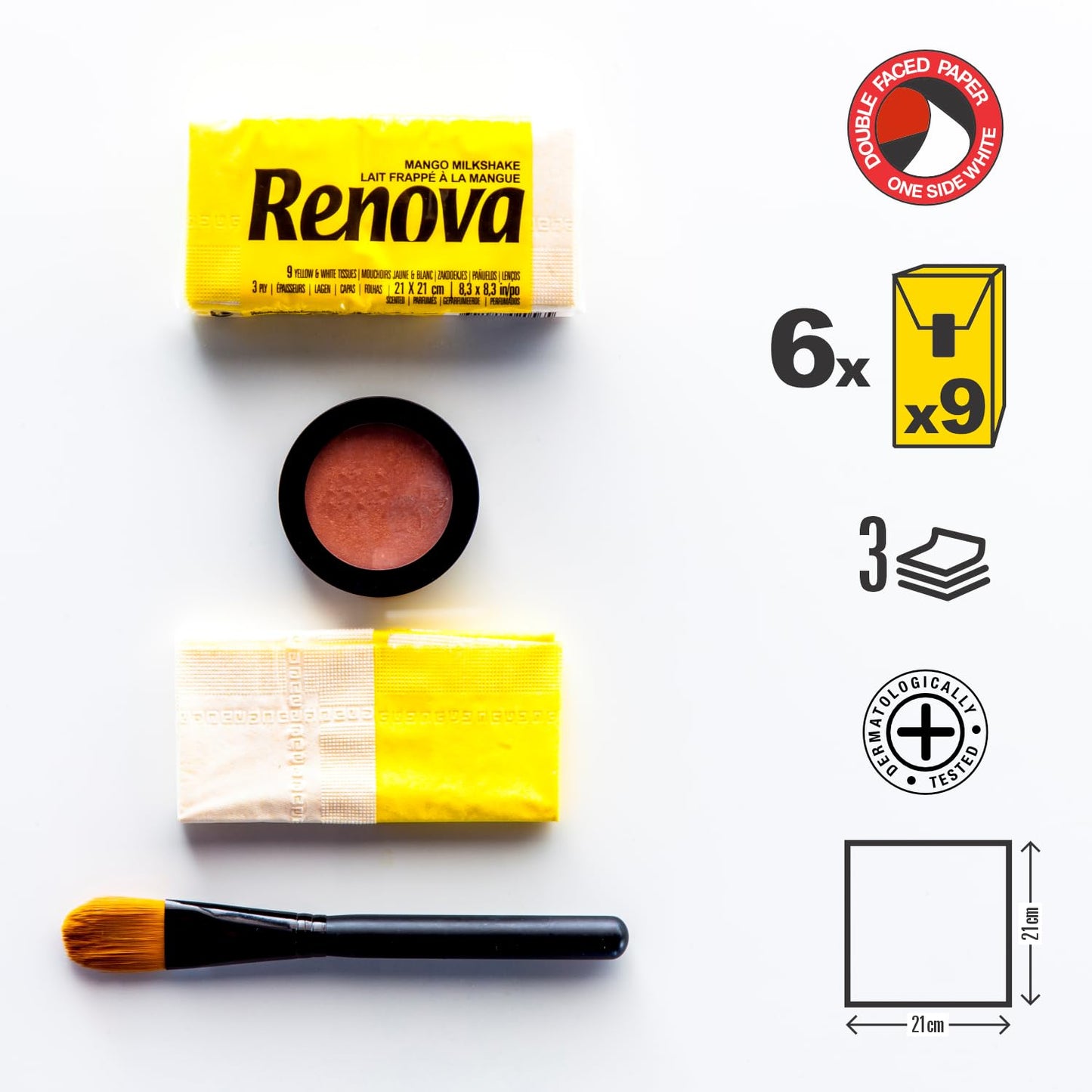 RENOVA RED LABEL POCKET TISSUE YELLOW