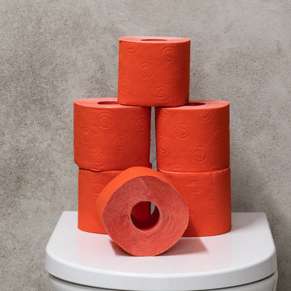 RENOVA RED LABEL TOILET PAPER 6 ROLLS - RED (3PLY)