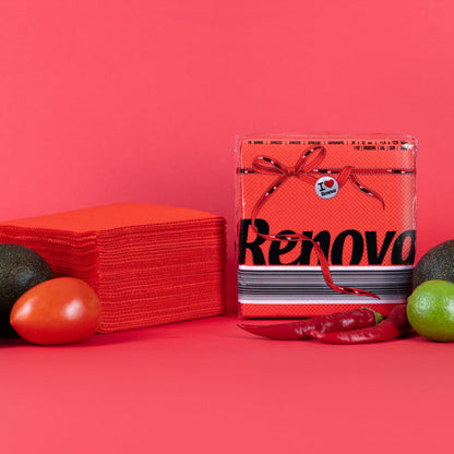 RENOVA RED LABEL NAPKINS RED