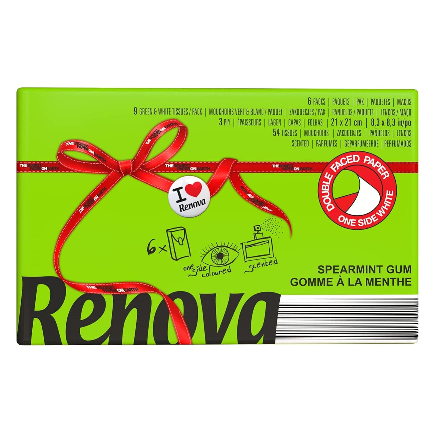 RENOVA RED LABEL POCKET TISSUE GREEN