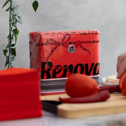 RENOVA RED LABEL NAPKINS RED