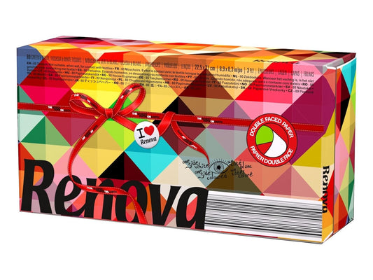 RENOVA RED LABEL FACIAL TISSUE BOX MAXI 2 COLORS